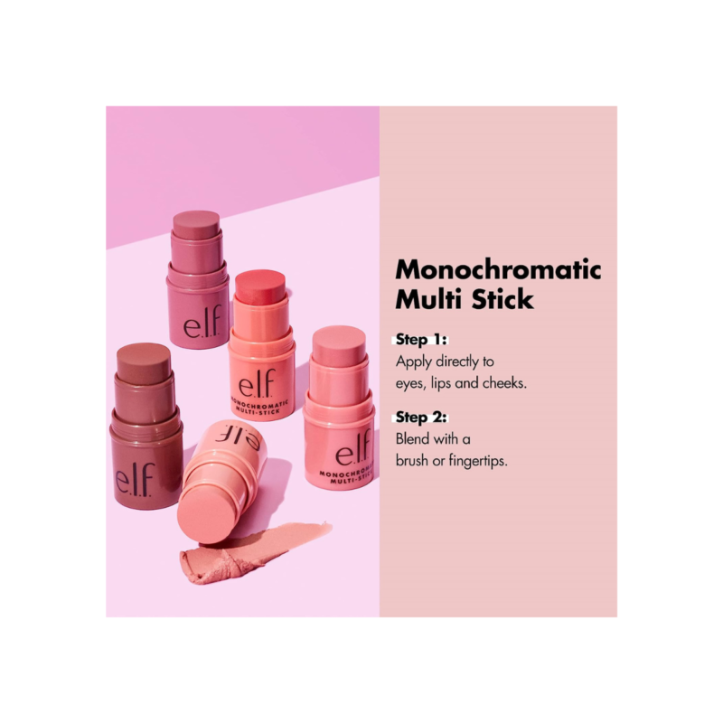 e.l.f. Monochromatic Multi Stick, Luxuriously Creamy & Blendable Color