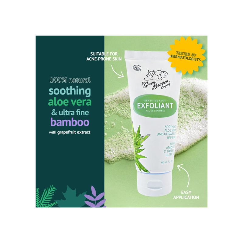 Aloe exfoliant - sensitive skin, Natural Facial Exfoliant